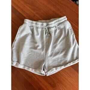 Famulily Shorts Womens L Light Grey Lounge Drawstring Elastic Waist Cozy Relaxed